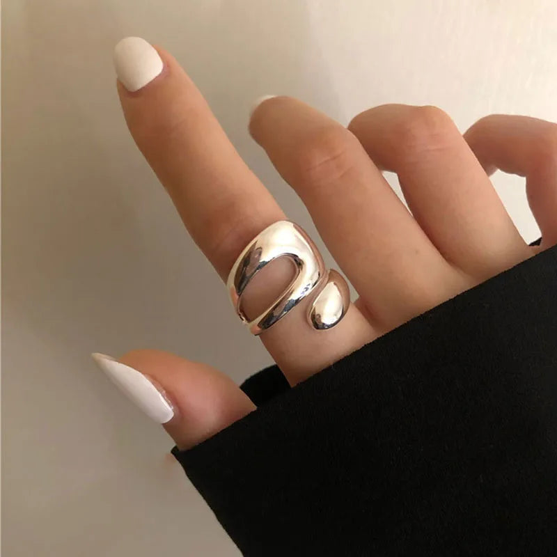 Geometric Minimalist Adjustable Ring