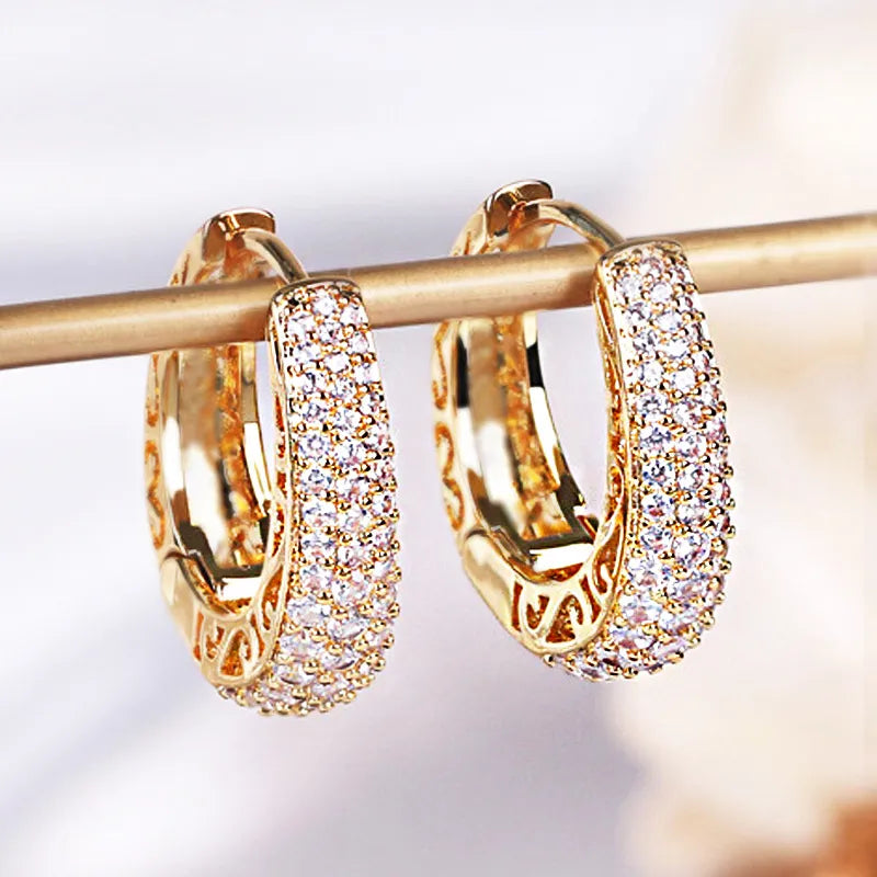 Luxe Sparkling Hoop Earrings
