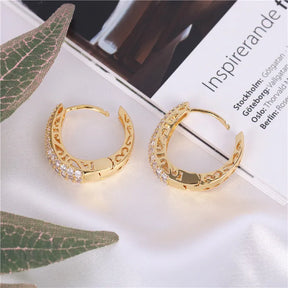 Luxe Sparkling Hoop Earrings