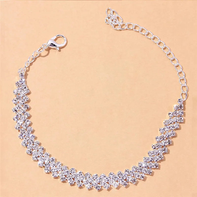 Radiant Sparkle Crystal Anklet