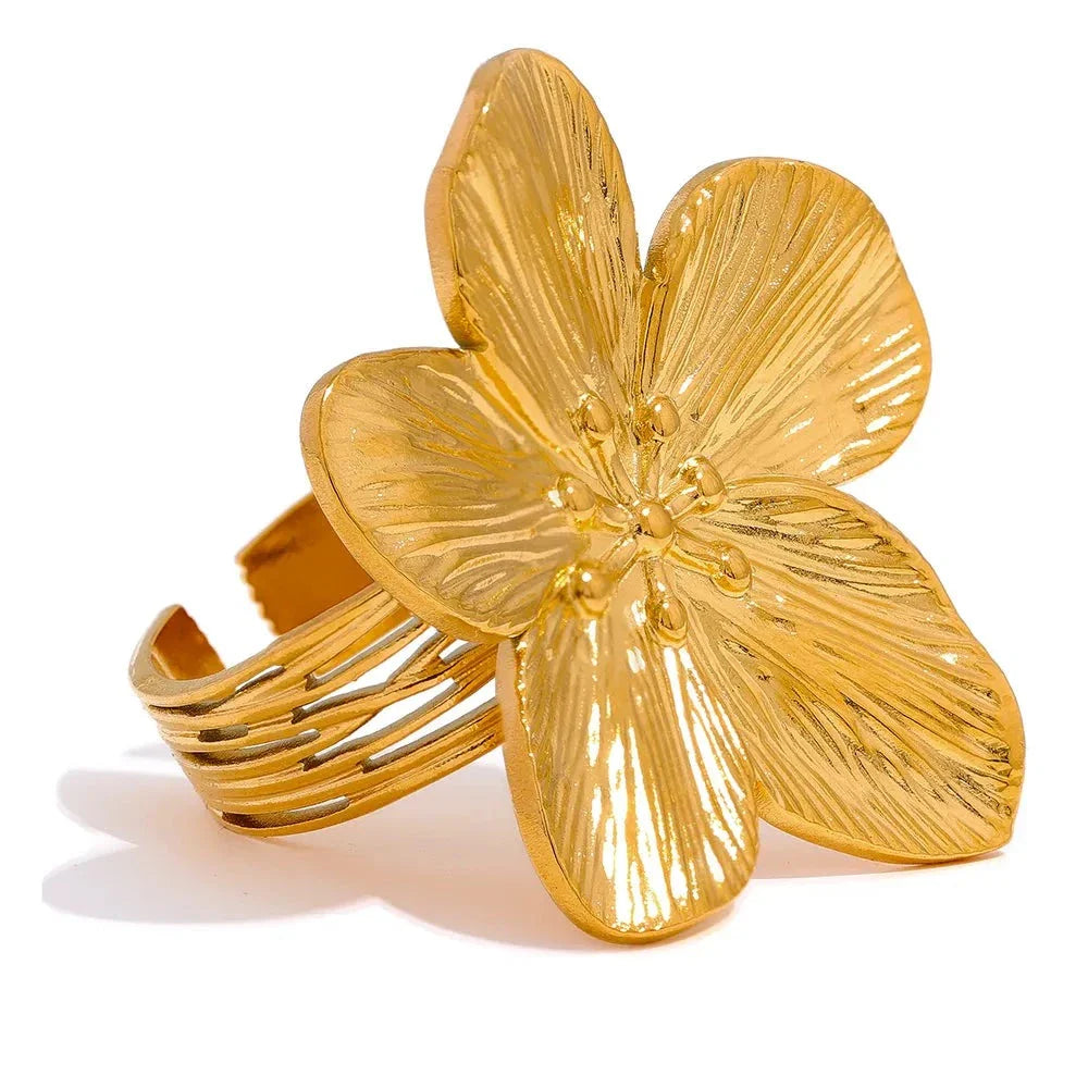 Radiant Flower Adjustable Ring