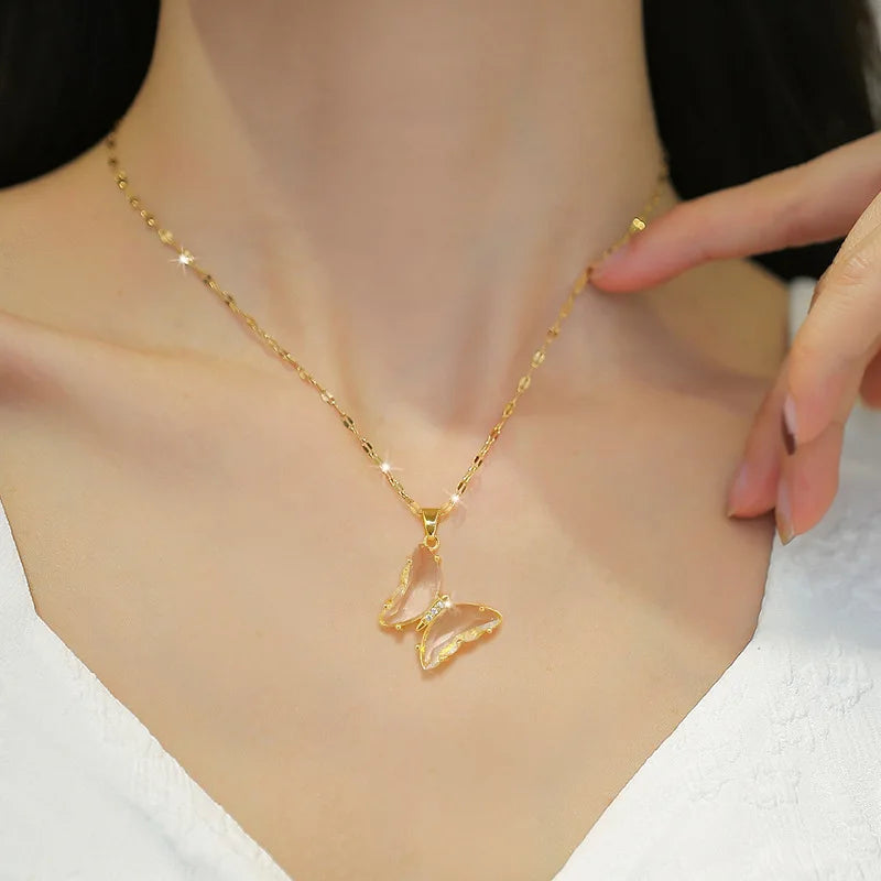 Golden Butterfly Necklace
