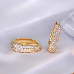Luxe Sparkling Hoop Earrings