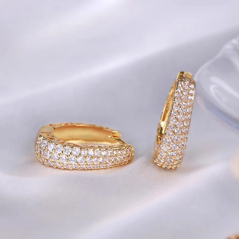 Luxe Sparkling Hoop Earrings