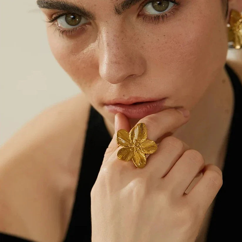 Radiant Flower Adjustable Ring